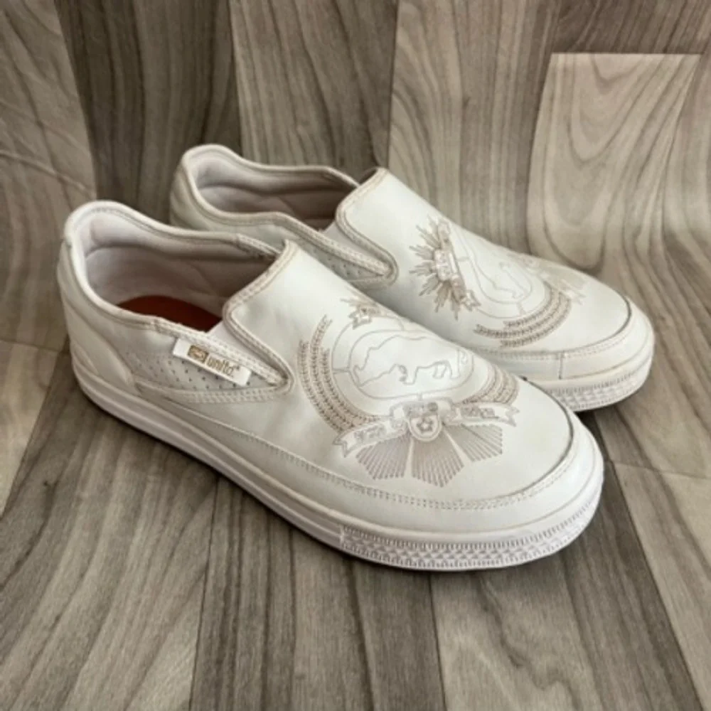 Ecko Unltd Mens Casual Slip-On Shoes White Leather Rhino Round Toe 9 EUR 42 - Picture 10 of 12
